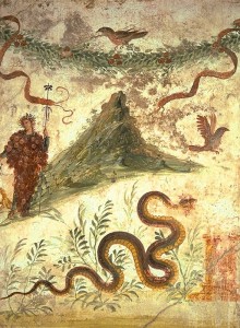 (デ・ファルコ・ヴィーニのラベルのモチーフになったポンペイの古代壁画)