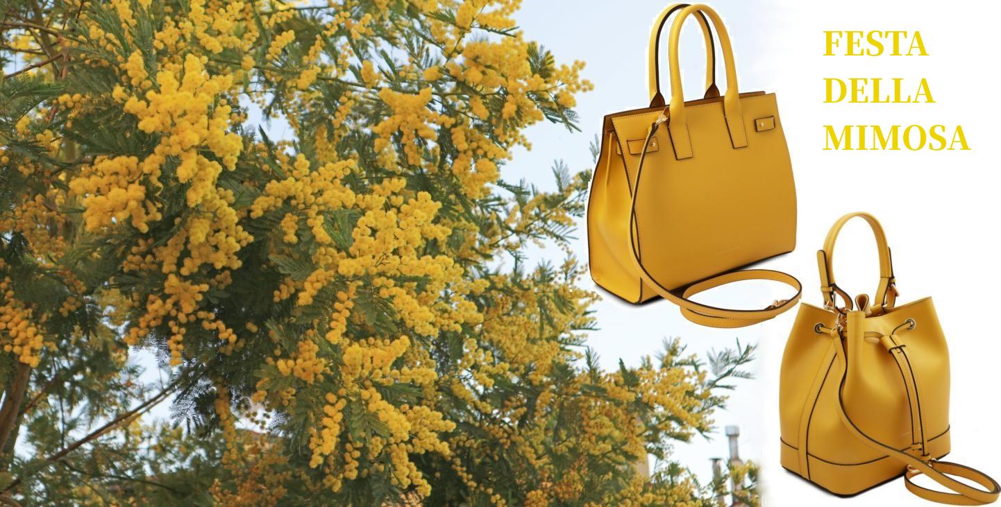 ミモザのような黄色いバッグ_イタリアのミモザの日_amicamakoオンラインショップ